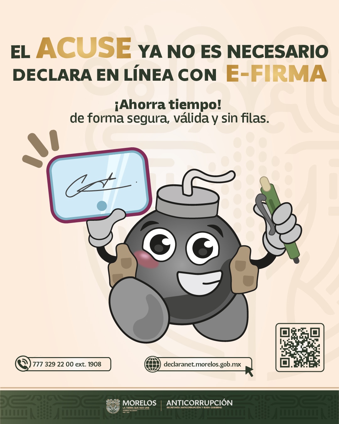 Simplifica Morelos trámite de declaración patrimonial con firma electrónica