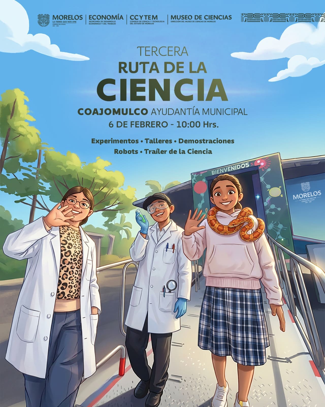 Invita Gobierno estatal a comunidades de Huitzilac a disfrutar de ciencia, juego y conocimiento