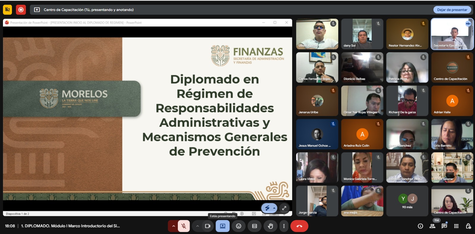 Promueve Gobierno del estado profesionalización del servicio público en beneficio de la población morelense