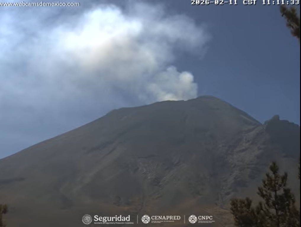 Reporte monitoreo del volcán Popocatépetl
