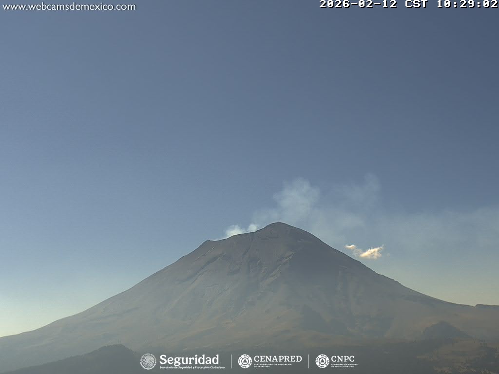Reporte monitoreo del volcán Popocatépetl