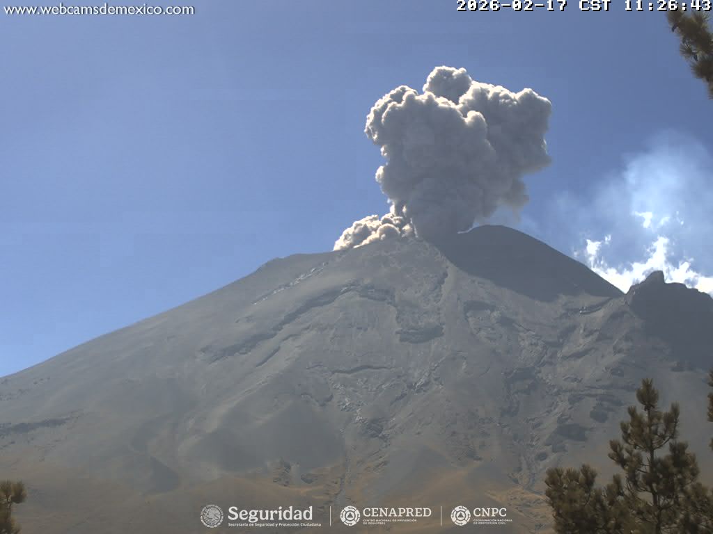 Reporte monitoreo del volcán Popocatépetl