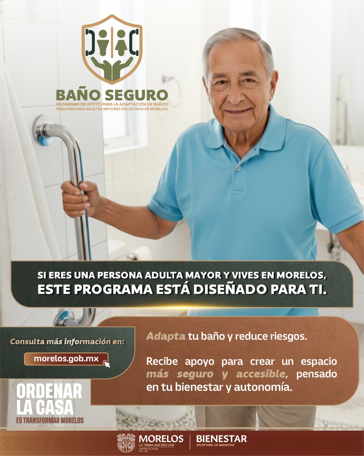 Lanza Secretaría de Bienestar segunda etapa del programa “Baño Seguro” dirigido a personas adultas mayores Lanza Secretaría de Bienestar segunda etapa del programa “Baño Seguro” dirigido a personas adultas mayores