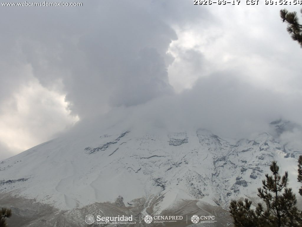 Reporte monitoreo del volcán Popocatépetl