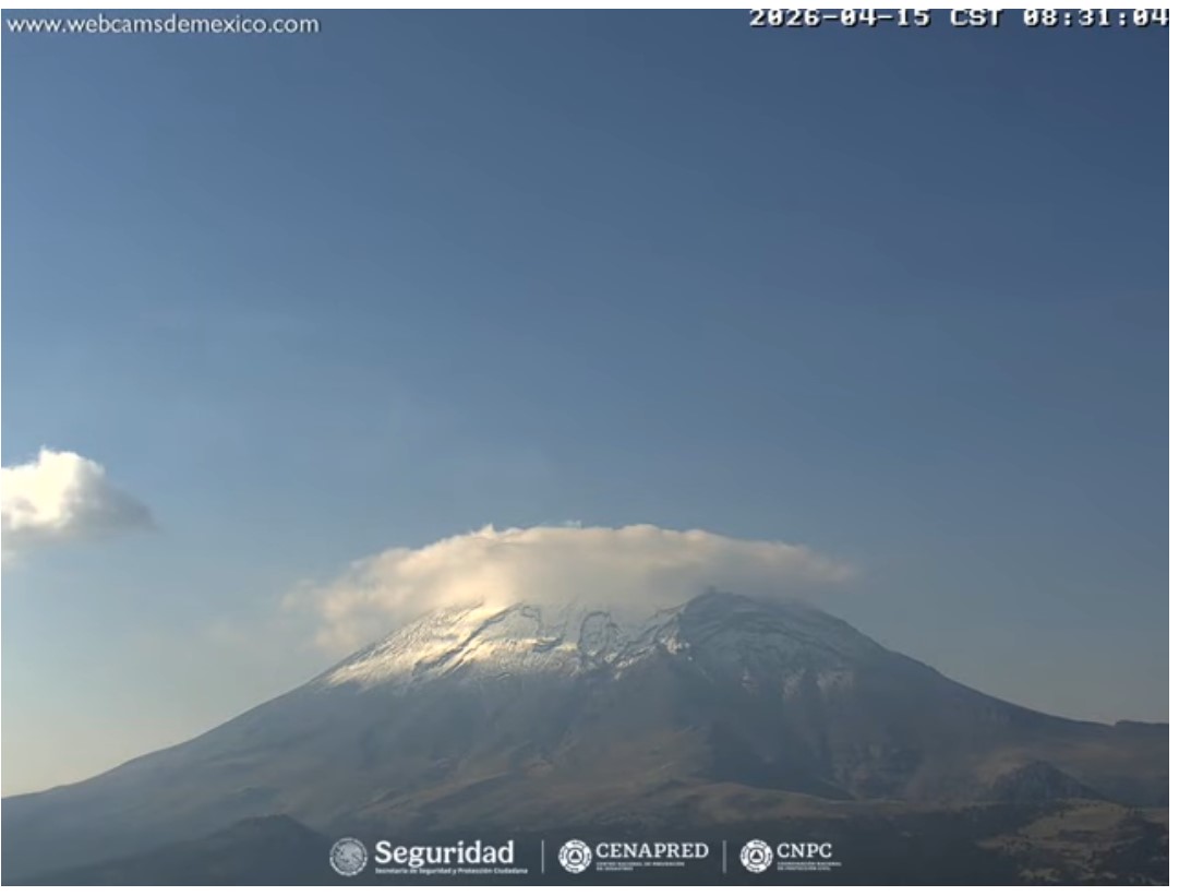  Reporte del monitoreo del volcán Popocatépetl