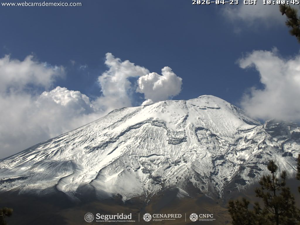 Reporte monitoreo del volcán Popocatépetl