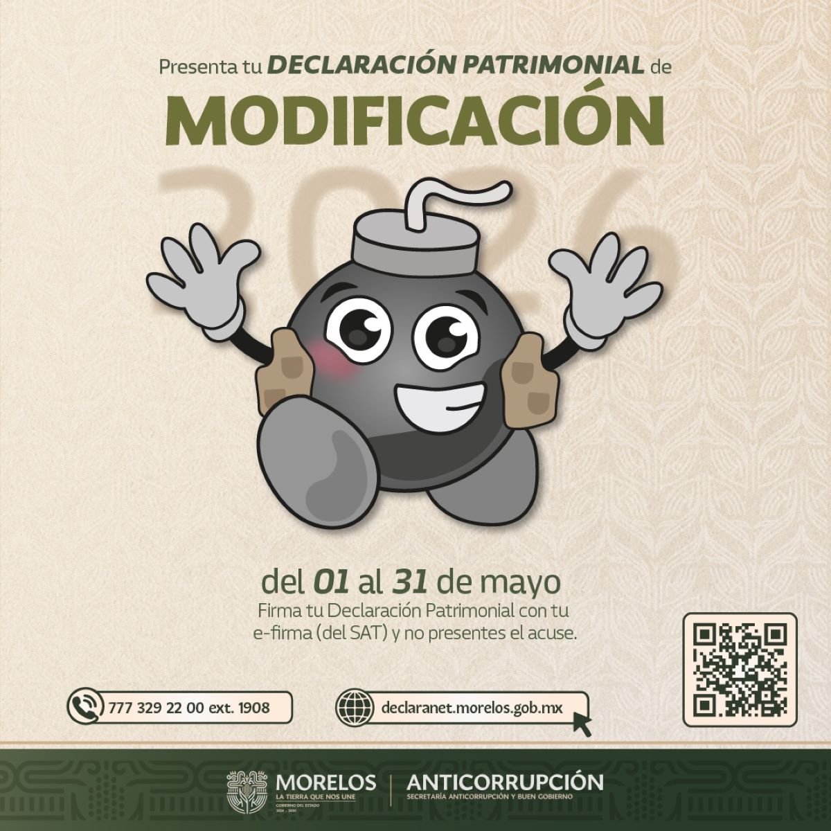 Refuerza Gobierno de Morelos rendición de cuentas con el arranque con la Declaración Patrimonial de Modificación 2026