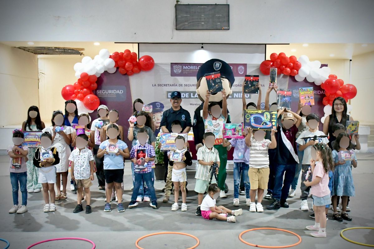 Celebran autoridades de SSPC Morelos a hijas e hijos de elementos policiales por el Dia de la Niñez