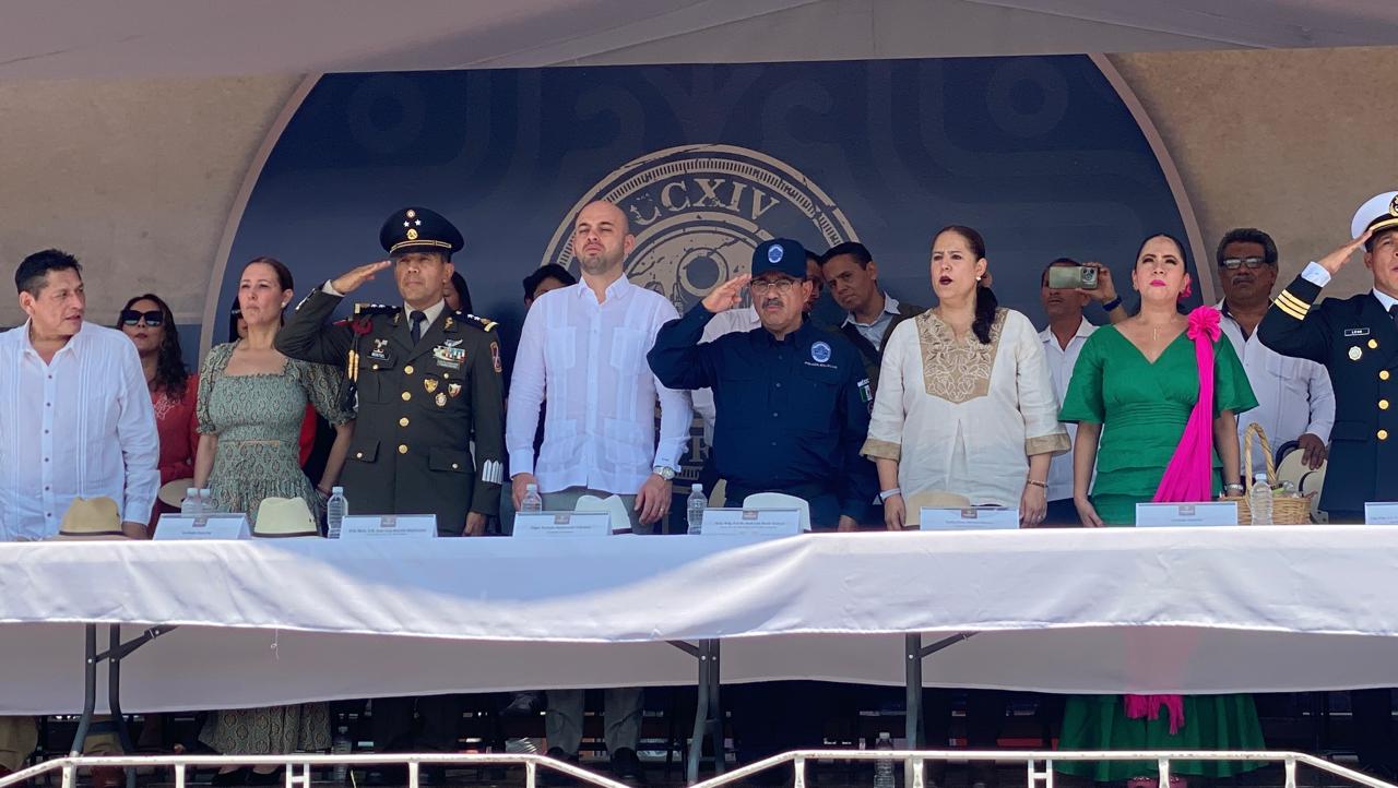 Participan de manera coordinada fuerzas federales y estatales en desfile por el CCXIV Aniversario del Rompimiento del Sitio de Cuautla