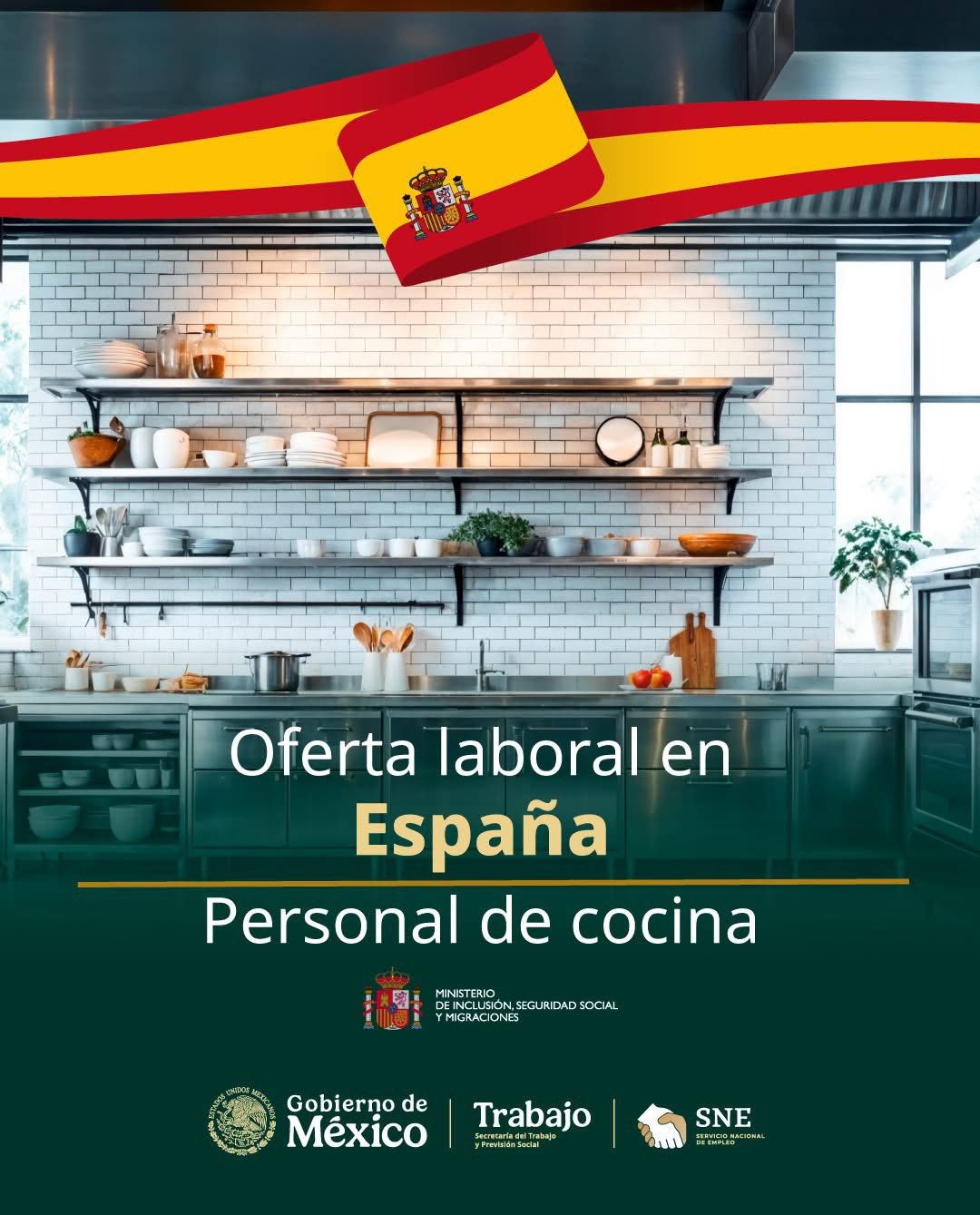 Anuncian Gobiernos de Morelos y México oportunidad laboral En España para personal de cocina