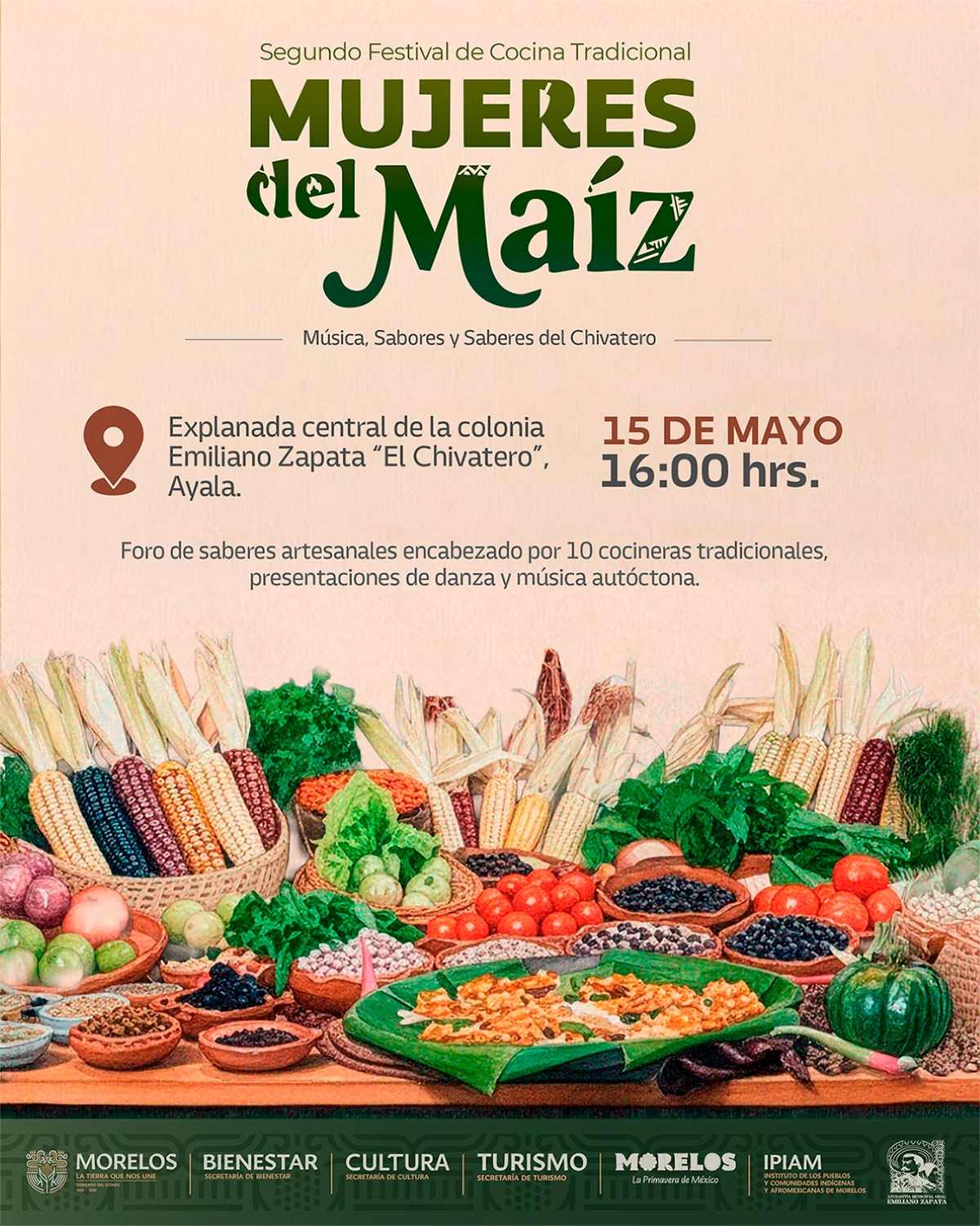 Mantiene Gobierno de Morelos herencia gastronómica originaria con el festival “Mujeres del Maíz” 