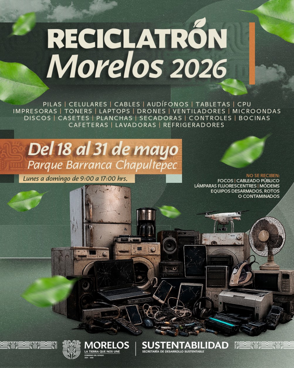 Invita Gobierno de Morelos a participar en el Reciclatrón 2026 y dar nueva vida a los desechos electrónicos