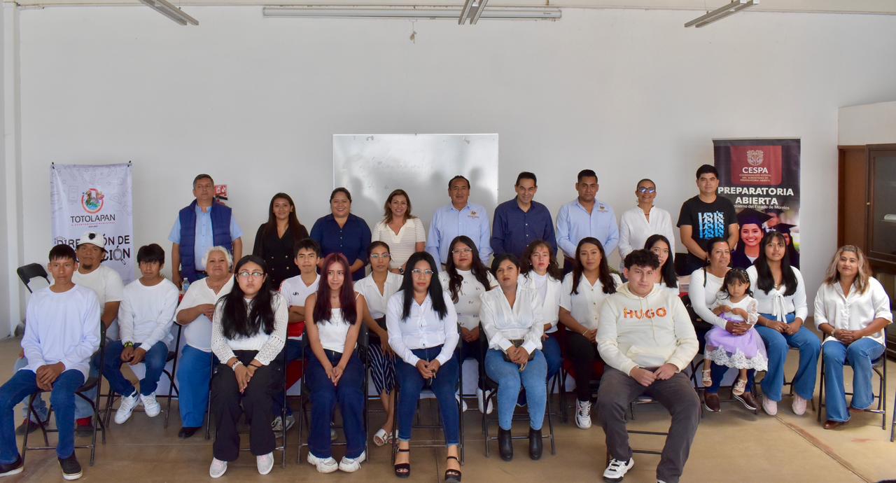 Promueve Cespa Morelos educación media superior en el municipio de Totolapan