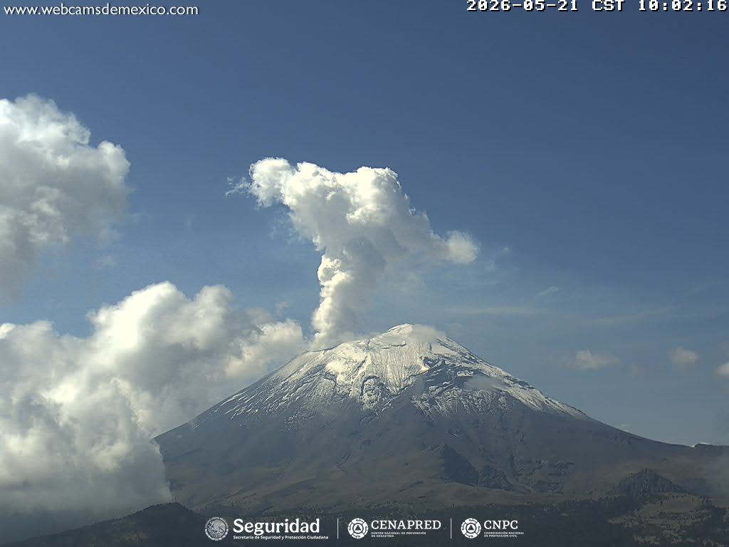 Reporte monitoreo del volcán Popocatépetl