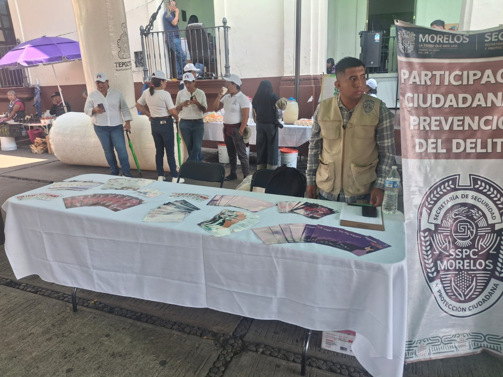Participa SSPC Morelos en Feria de Prevención de Adicciones en Tepoztlán