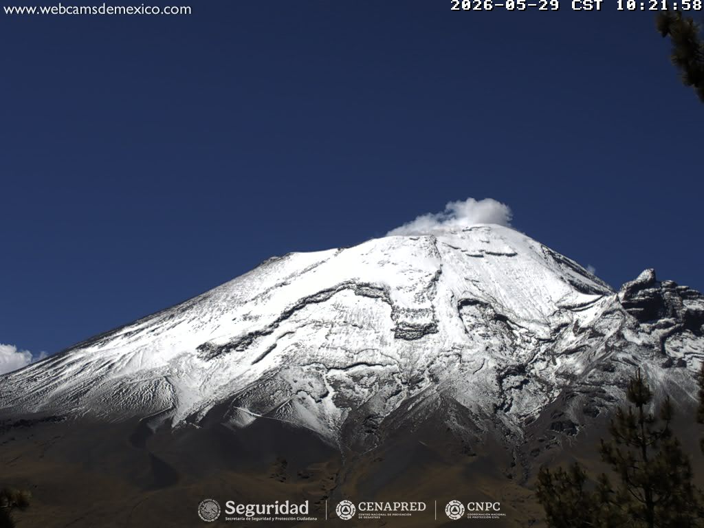 Reporte monitoreo del volcán Popocatépetl