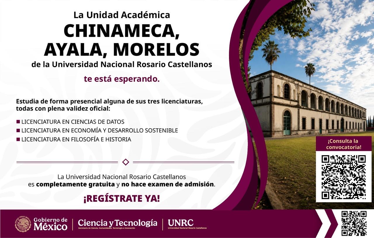 Continúan abiertas inscripciones para la Universidad Rosario Castellanos en Chinameca
