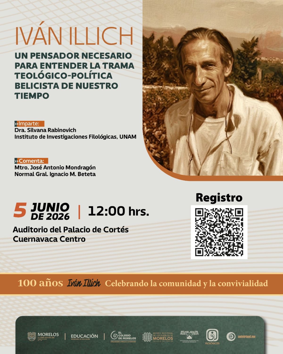 Invita El Colegio de Morelos a reflexionar sobre la vigencia del pensamiento de Iván Illich a 100 Años de su Natalicio