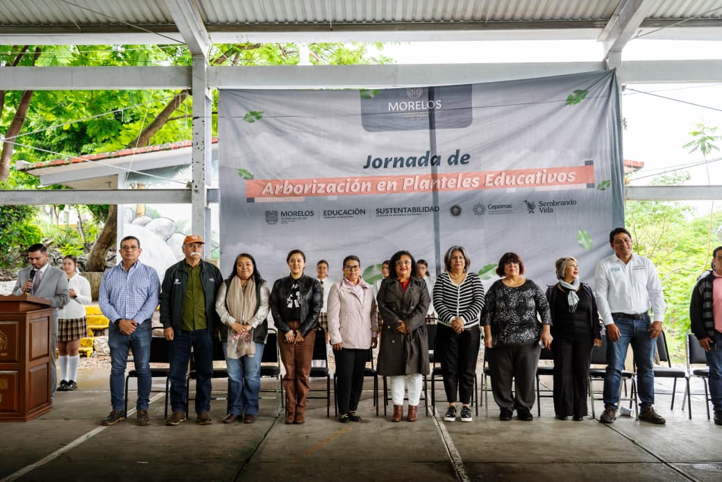 Realiza Gobierno de Morelos Jornada de Arborización en Planteles Educativos