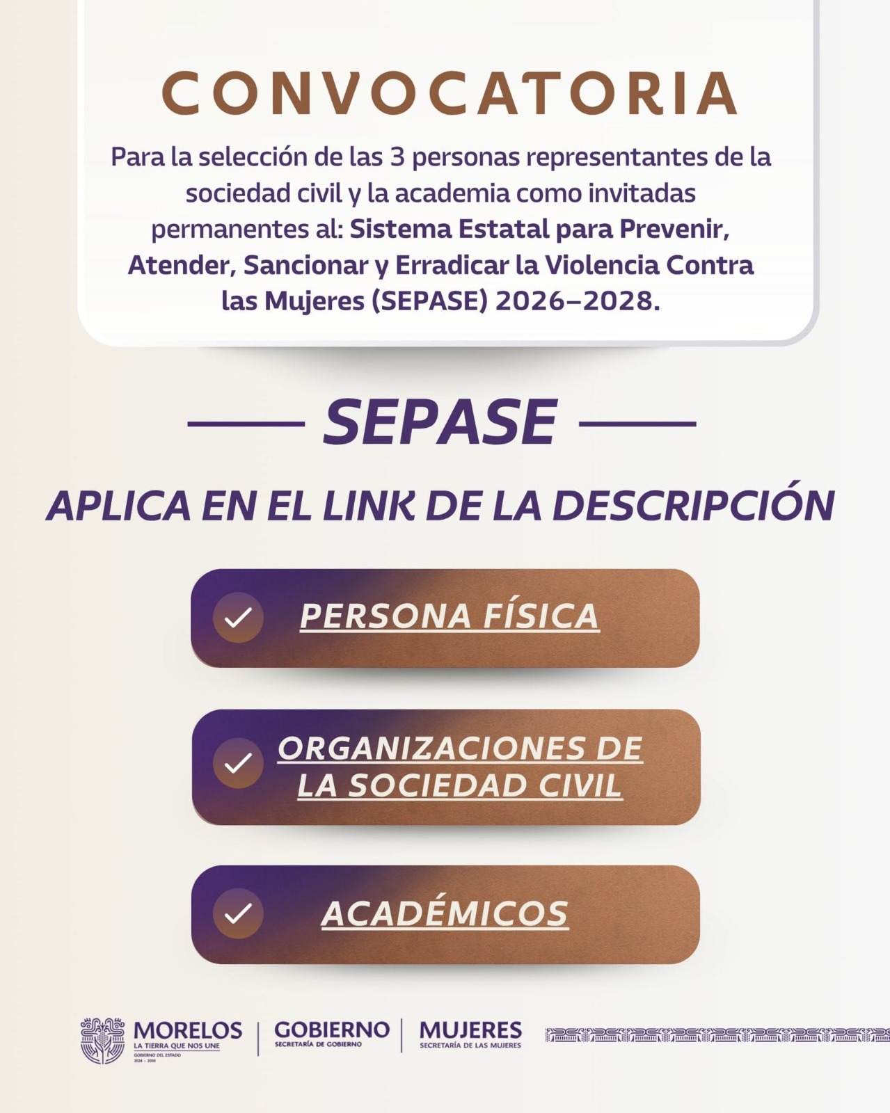 Convoca Gobierno de Morelos a sociedad civil y academia a formar parte del SEPASE 2026–2028