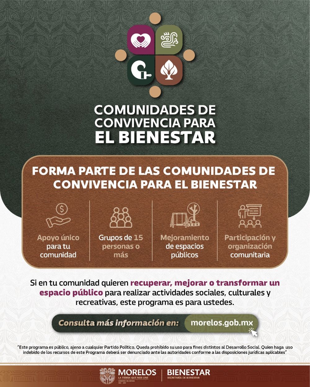 Presenta Secretaría de Bienestar programa “Comunidades de Convivencia para el Bienestar”