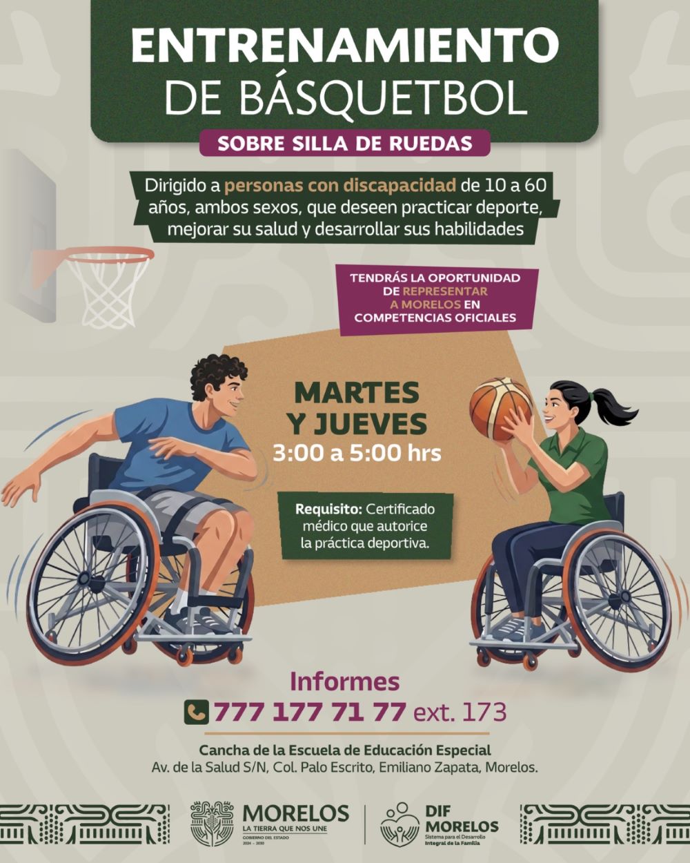  Ofrece SEDIF entrenamiento de básquetbol en silla de ruedas para personas con discapacidad