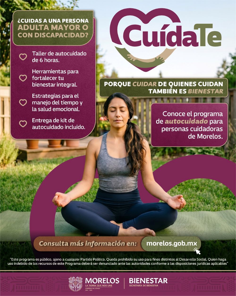 “CuídaTe”, nuevo programa social de la Secretaría de Bienestar para fortalecer a personas cuidadoras