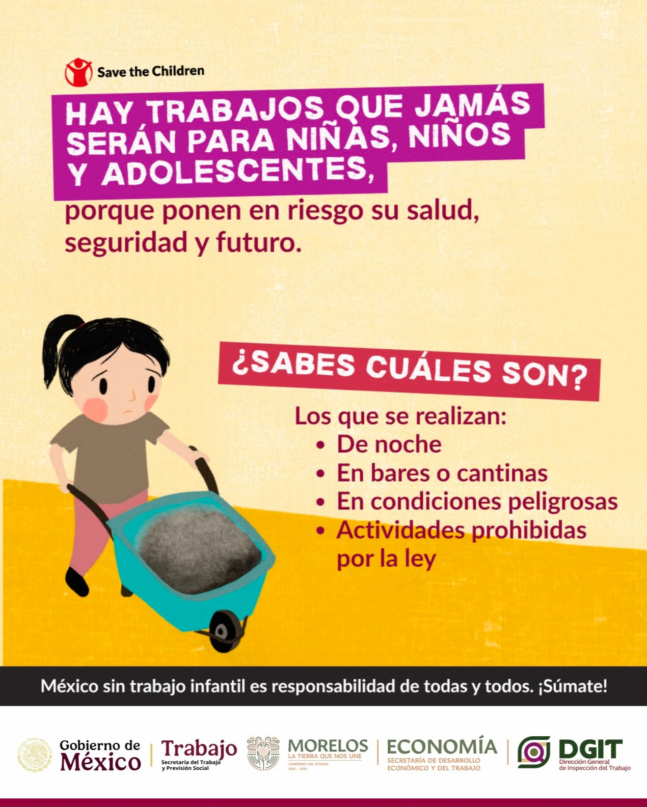 Refuerza Gobierno de Morelos acciones de sensibilización para prevenir el trabajo infantil