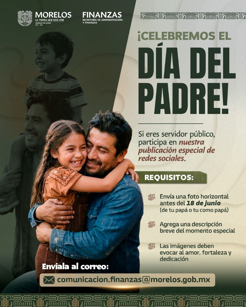 Rendirá homenaje Gobierno de Morelos a padres trabajadores del servicio público