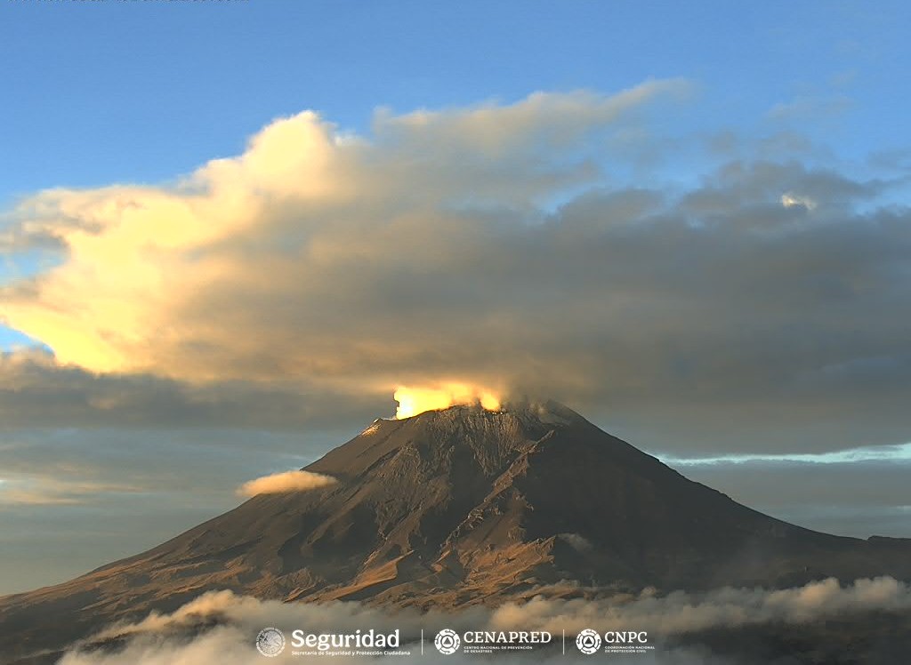 Reporte monitoreo del volcán Popocatépetl