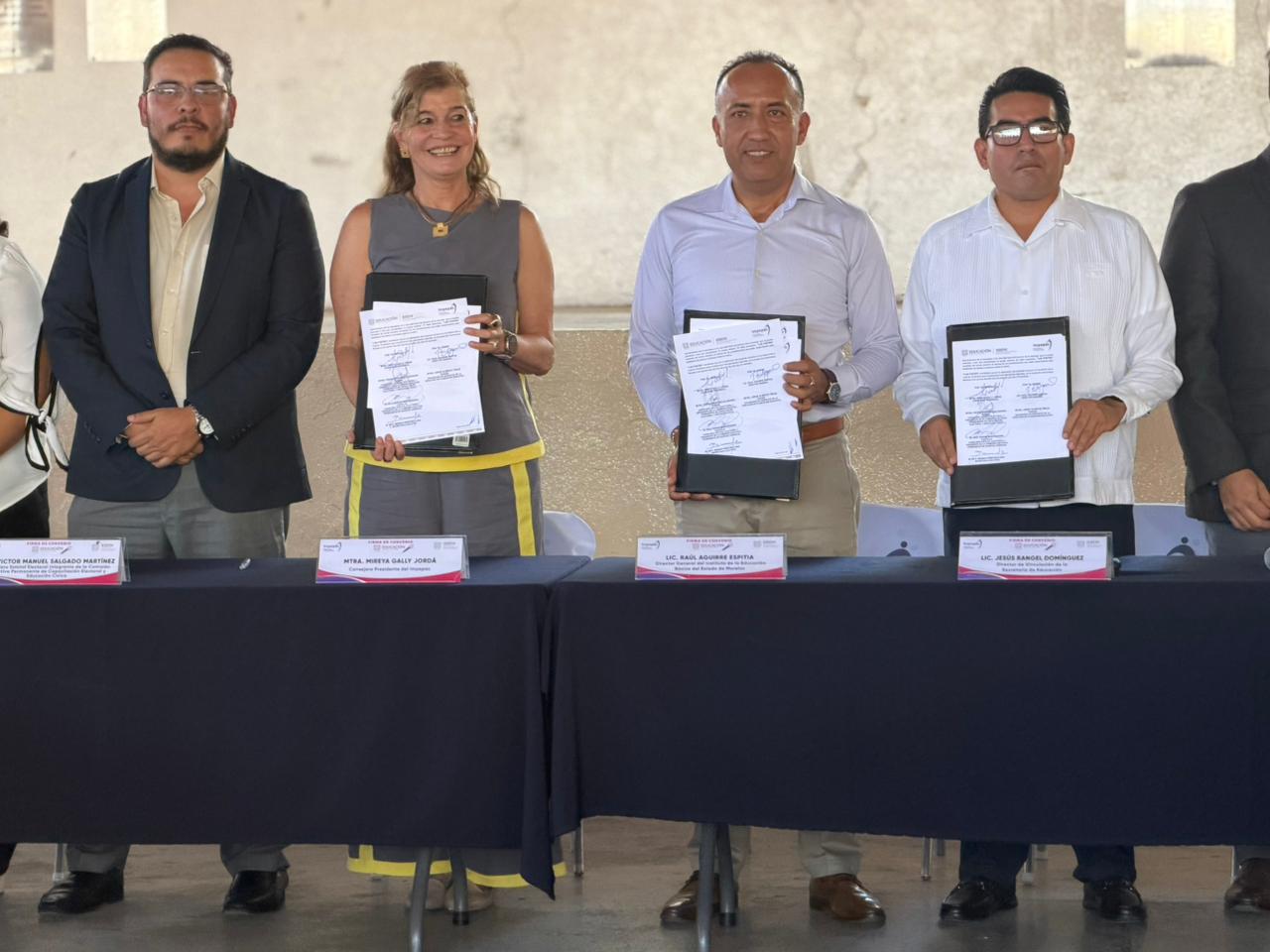 Firman IEBEM e IMPEPAC convenio para fortalecer la educación cívica en Morelos