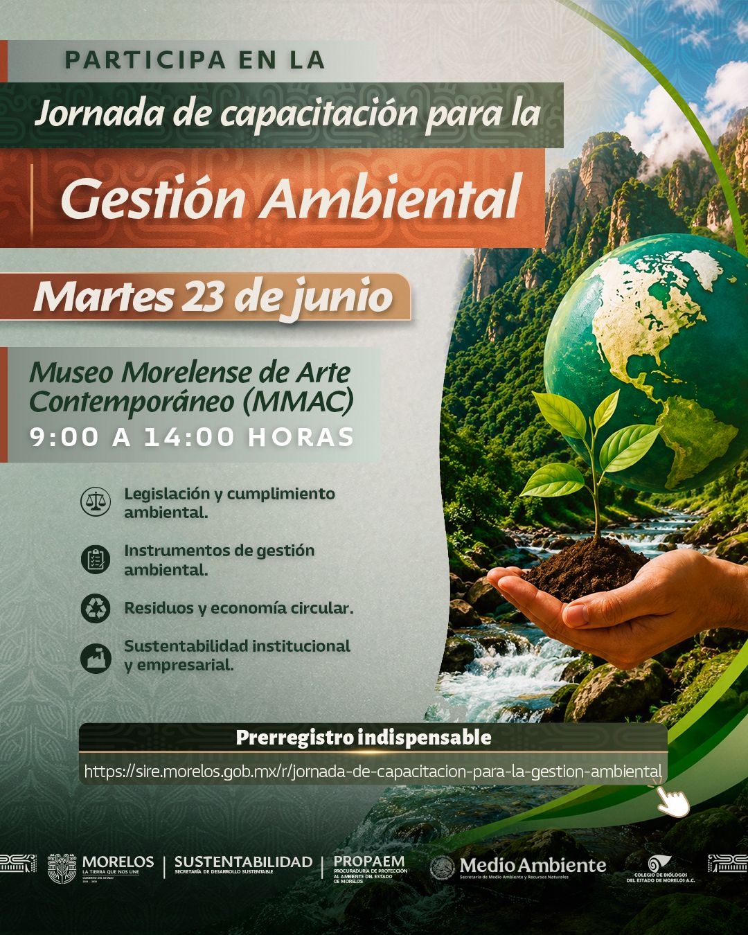 Invita SDS a Jornada de Capacitación para fortalecer el cumplimiento legal ambiental en Morelos