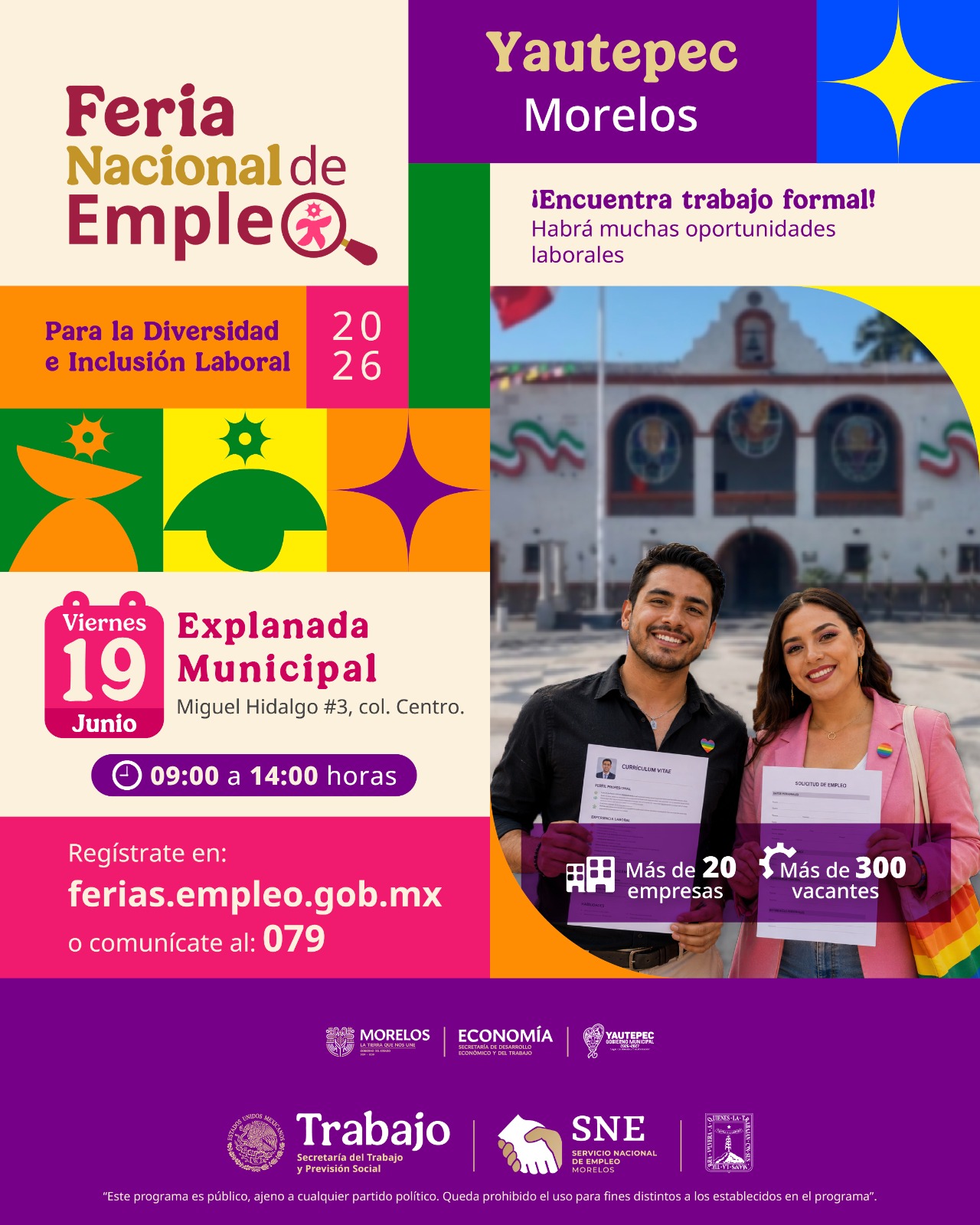 Convoca Gobierno de Morelos a la Feria Nacional de Empleo para la diversidad e inclusión laboral
