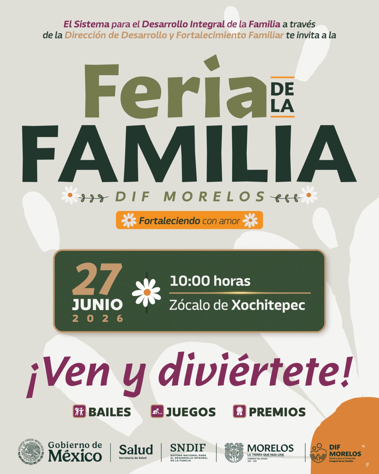 Convoca SEDIF a participar en la feria de la familia el próximo sábado en Xochitepec