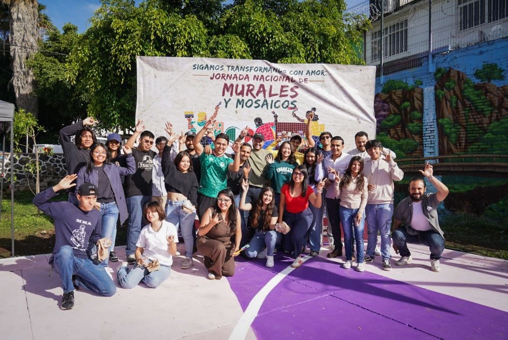 Se suman a la Jornada Nacional de Murales y Mosaicos por la Paz jóvenes morelenses