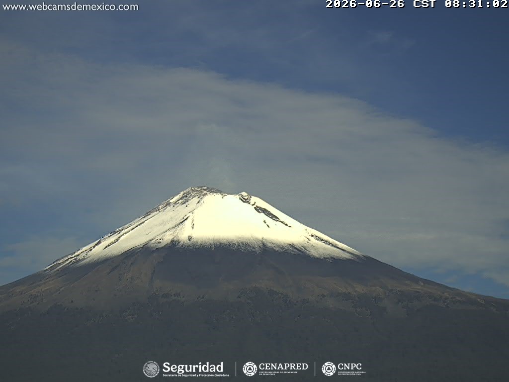 Reporte monitoreo del volcán Popocatépetl