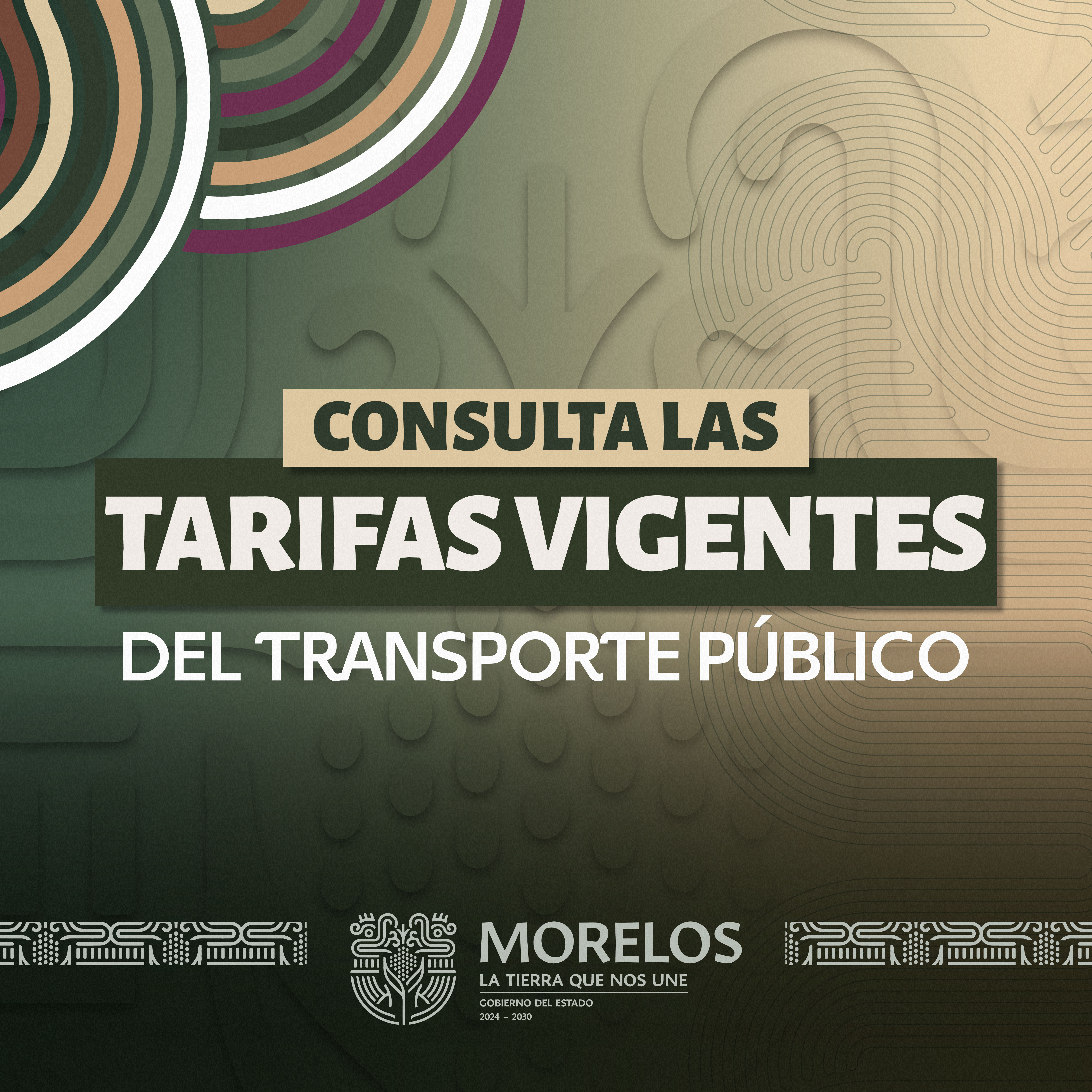 Tarifas vigentes para el transporte público