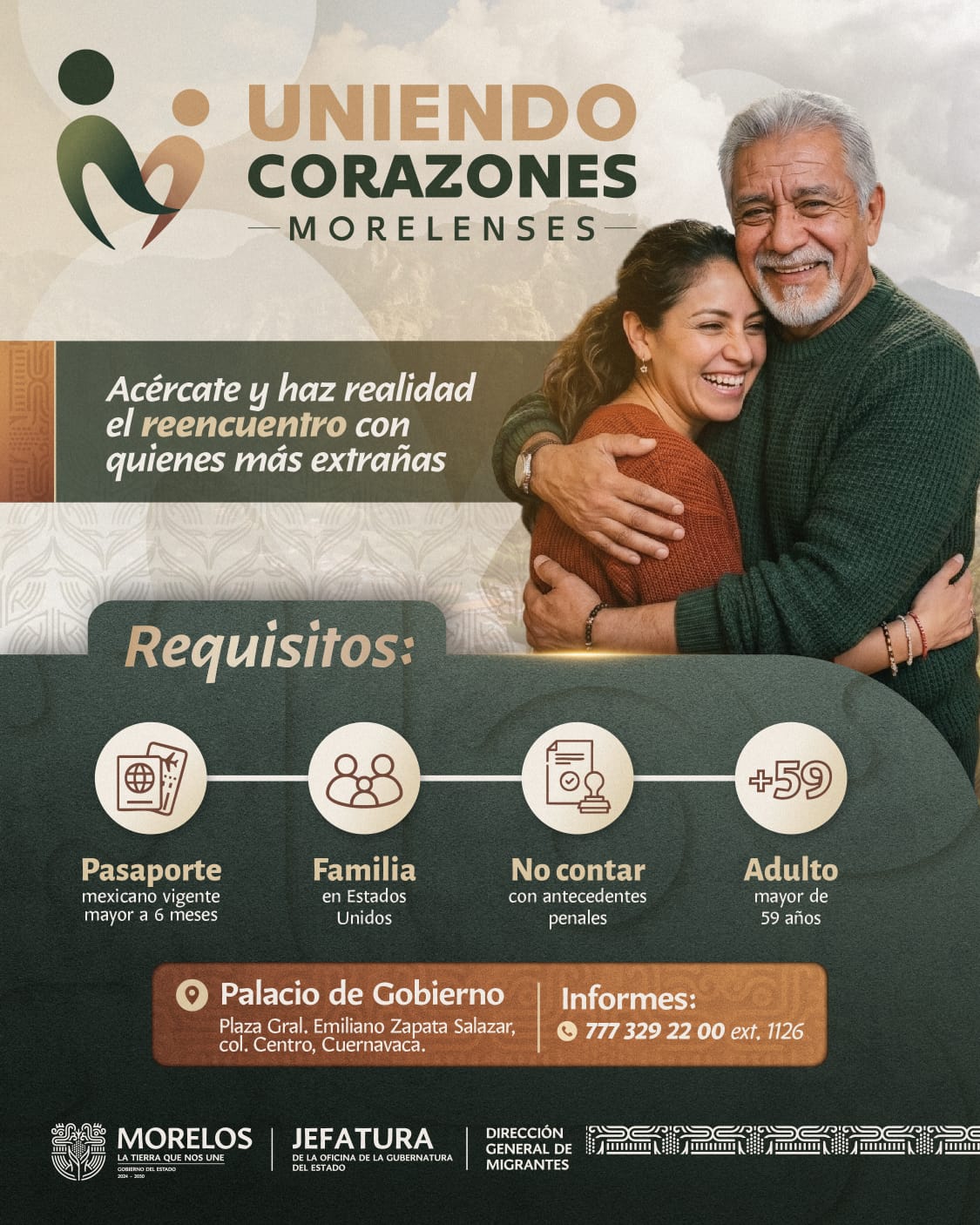 Facilita Gobierno de Morelos reencuentro de familias separadas por fenómeno de migración