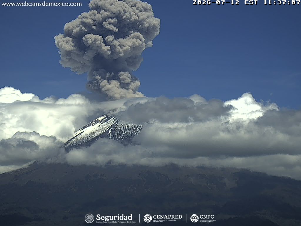  Reporte monitoreo del volcán Popocatépetl