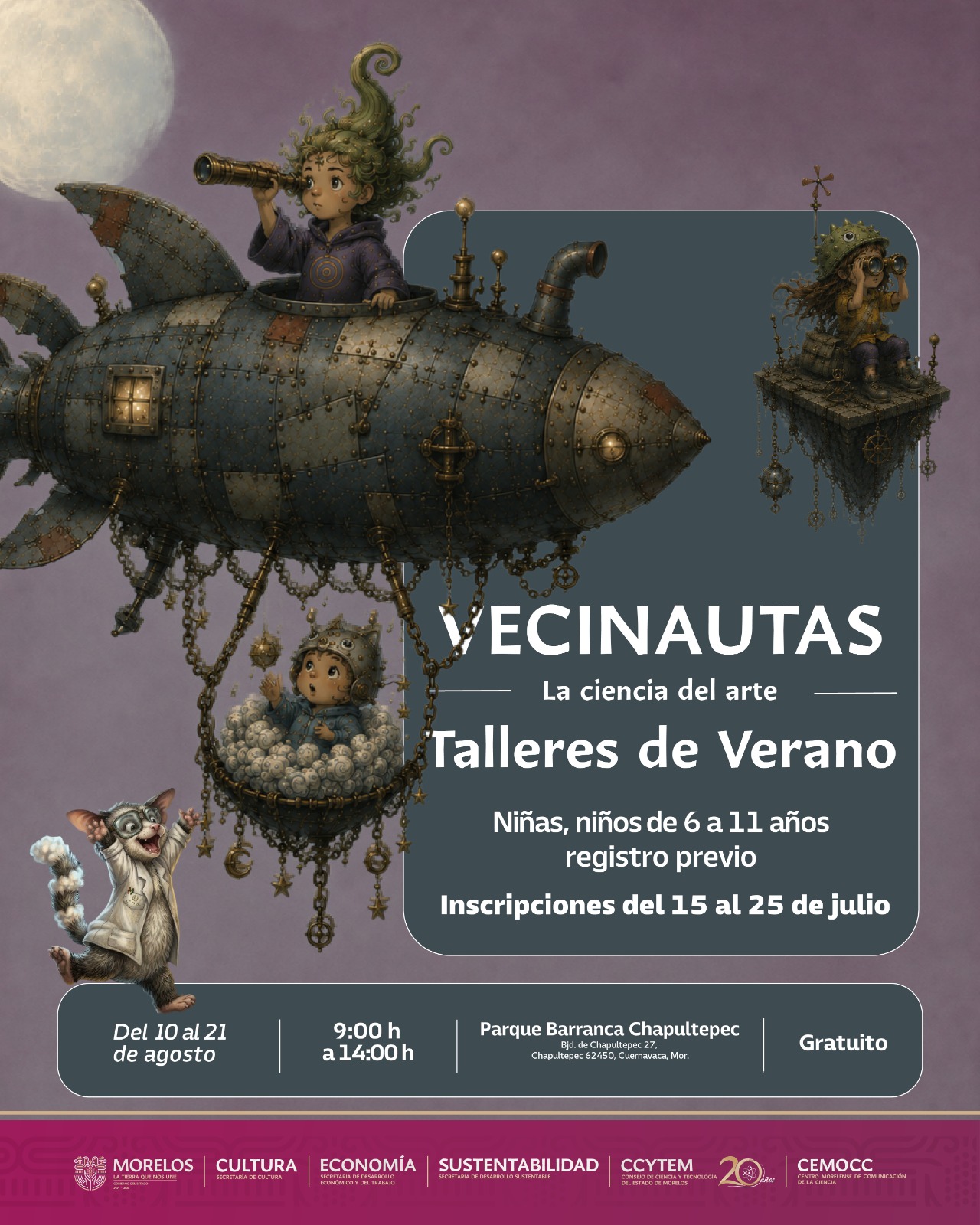Invitan a infancias al curso de verano científico “Vecinautas, la ciencia del arte”