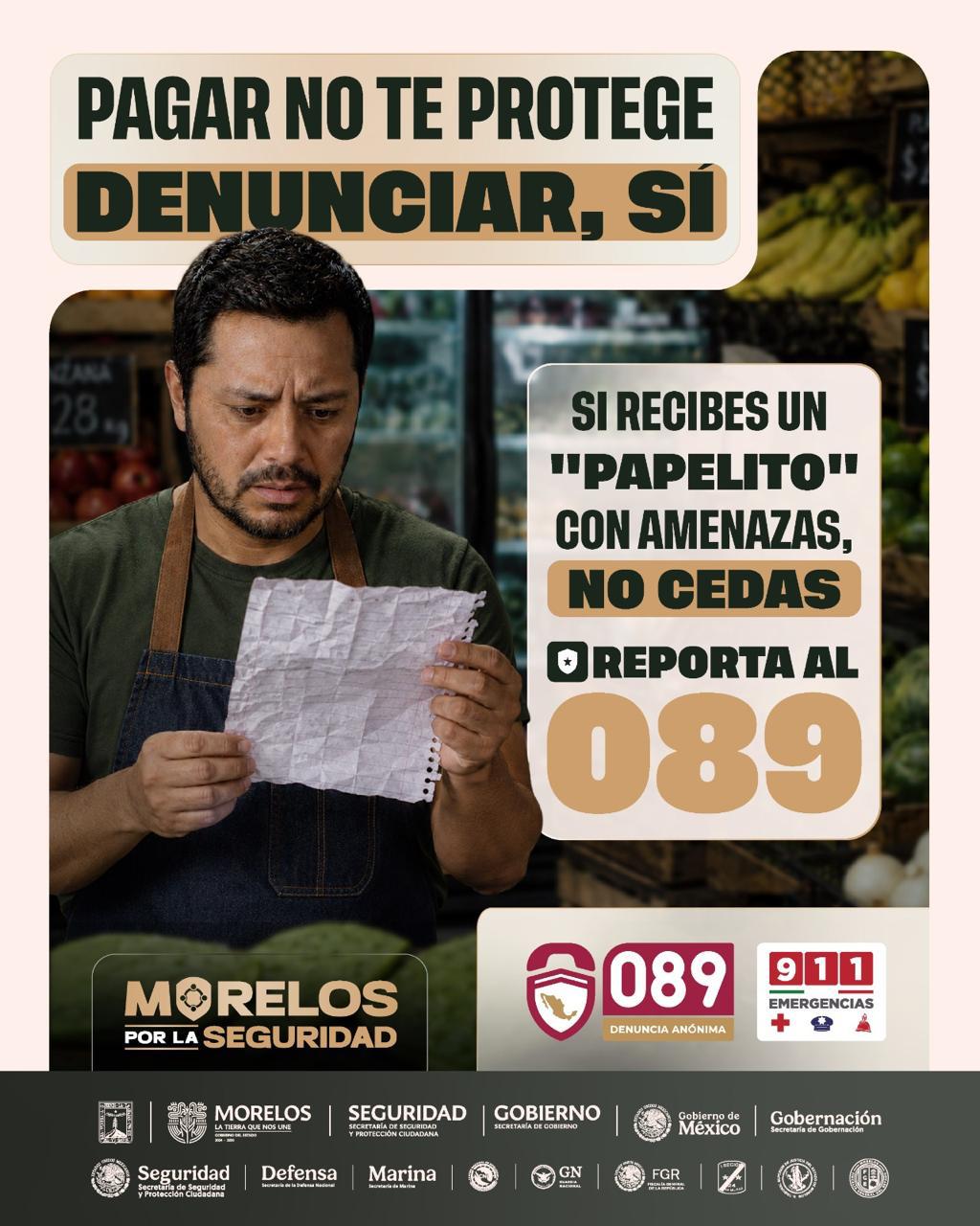 Refuerza SSPC Morelos acciones contra la extorsión y llama a denunciar