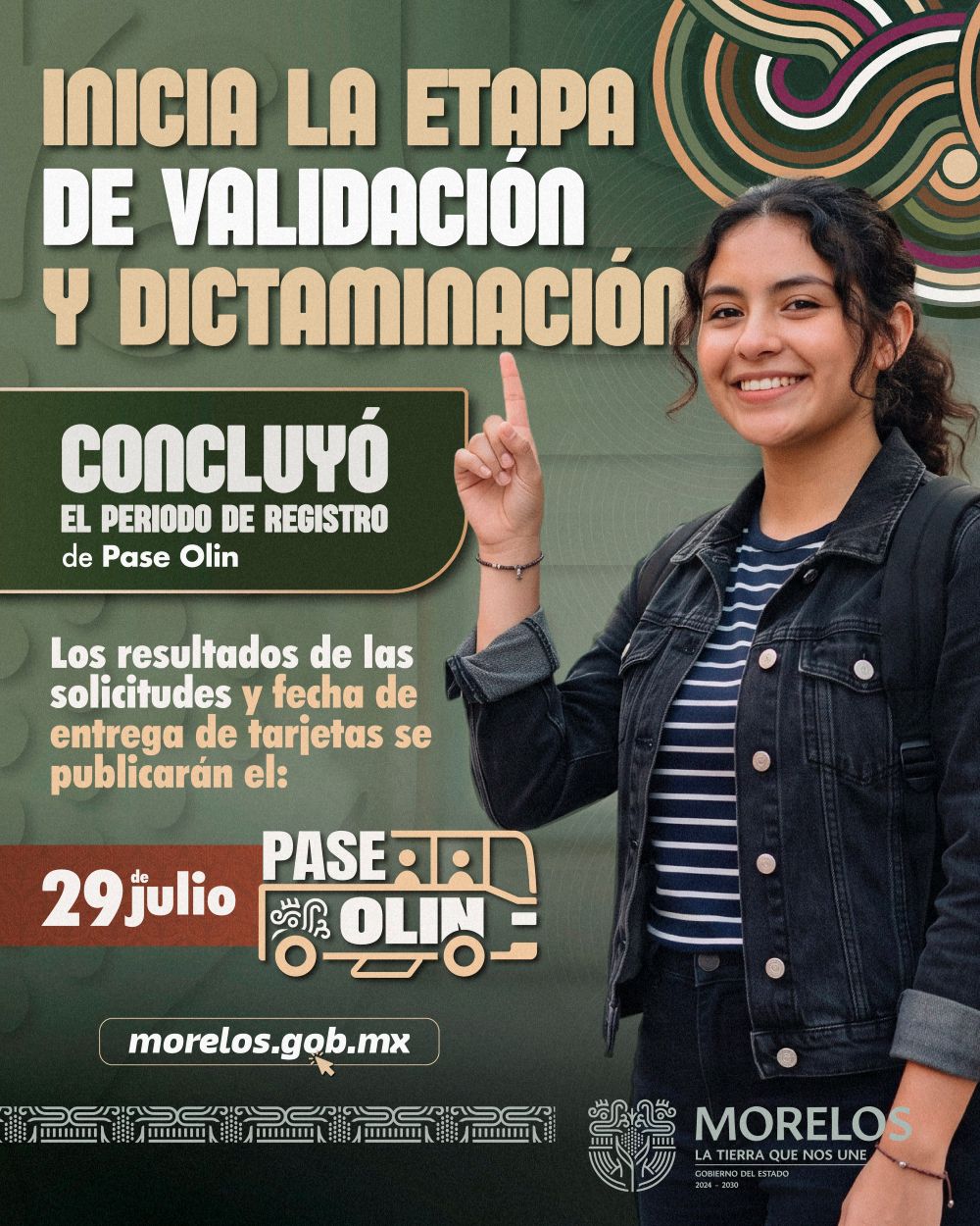 Concluye registro de Pase Olin; más de 15 mil estudiantes avanzan hacia el apoyo para transporte