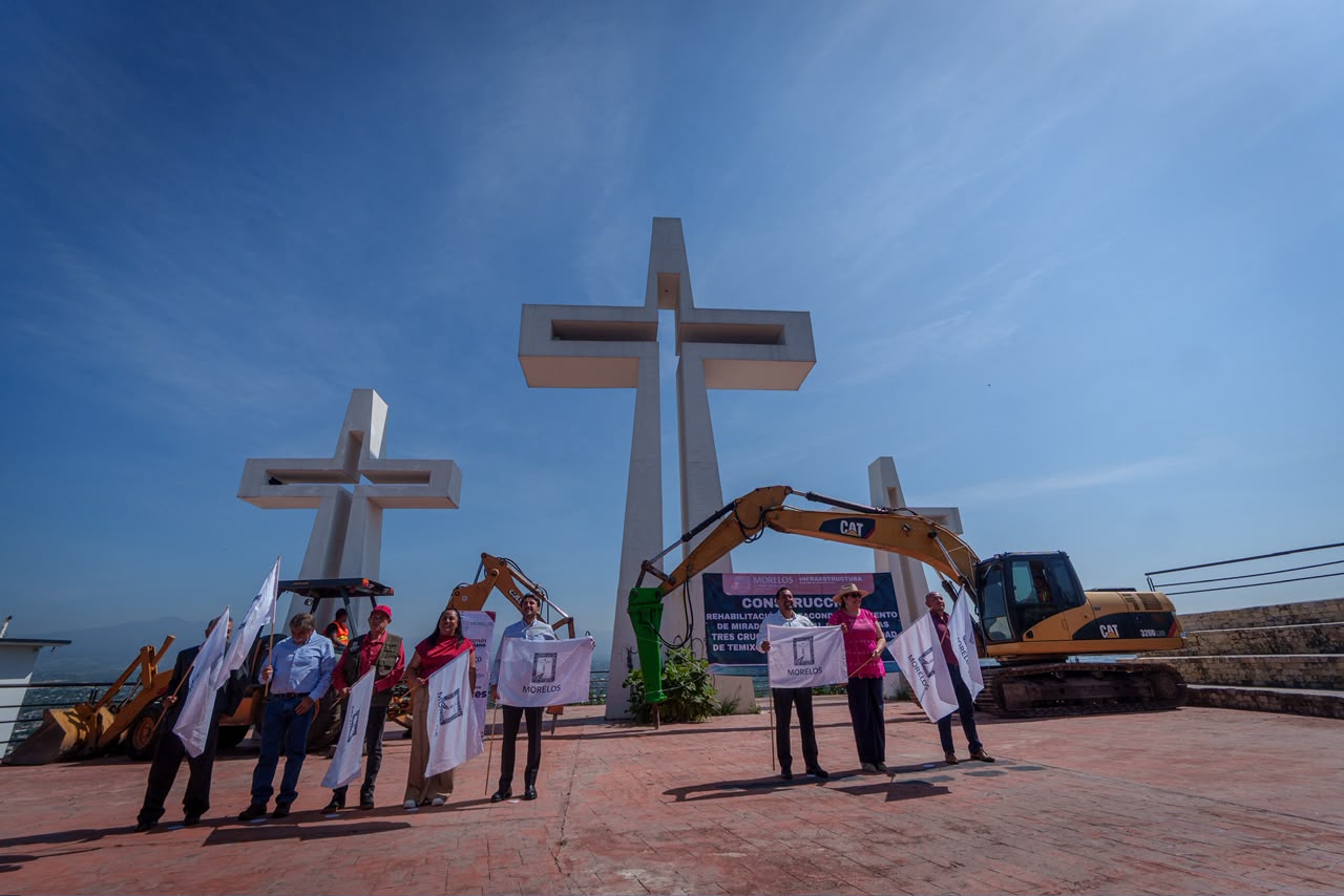 Inicia Gobierno de Morelos rehabilitación del mirador Cerro de las Tres Cruces en Temixco