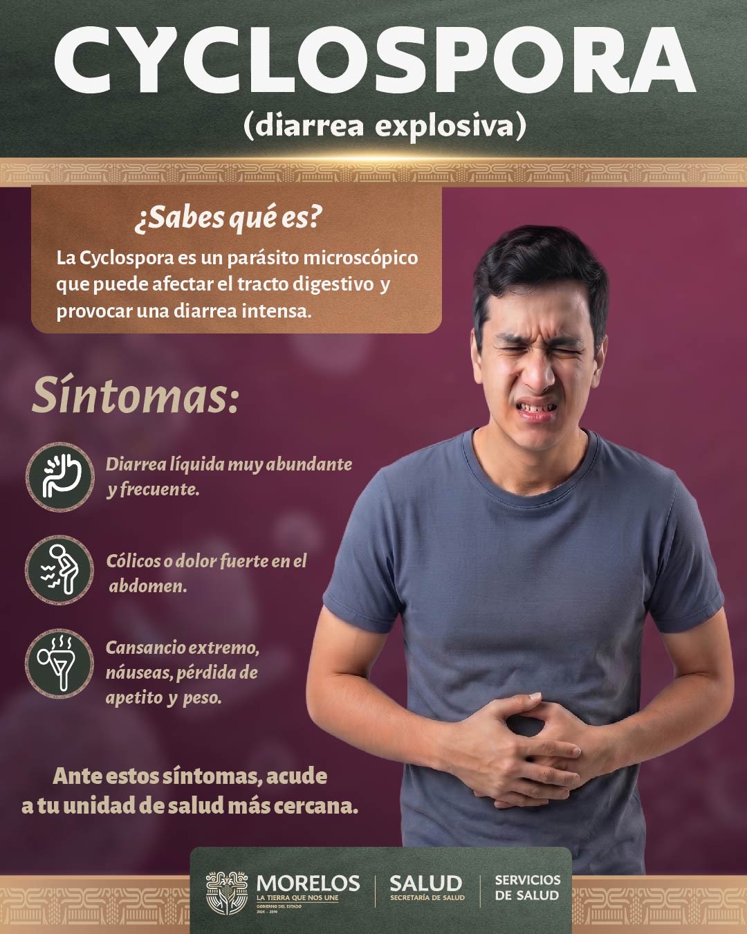 Mantiene Salud Morelos vigilancia epidemiológica activa por Cyclospora