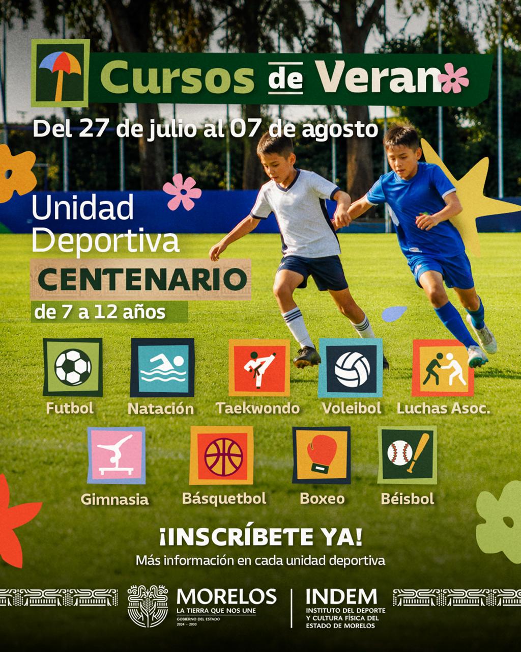  Llama Indem a registrar a niñas y niños a los Cursos de Verano 2026