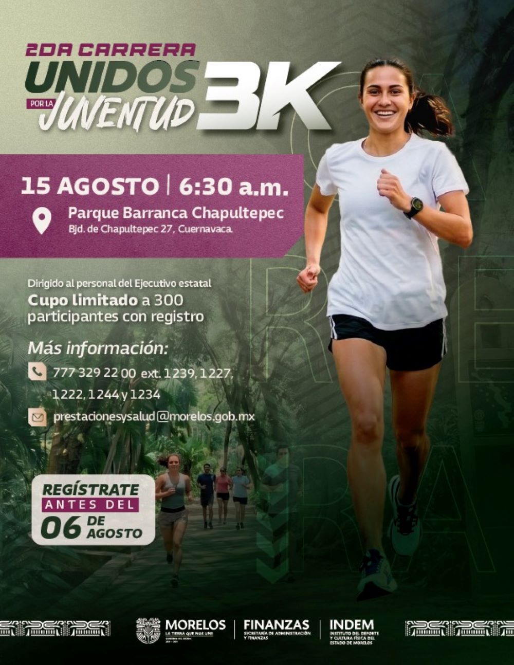 Invita Secretaría de Administración y Finanzas a participar en la segunda carrera por La Juventud