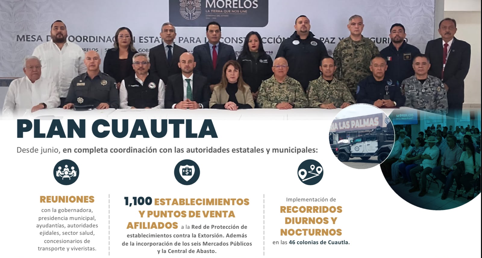 Destaca Gobierno de México avances de estrategia de seguridad en Morelos