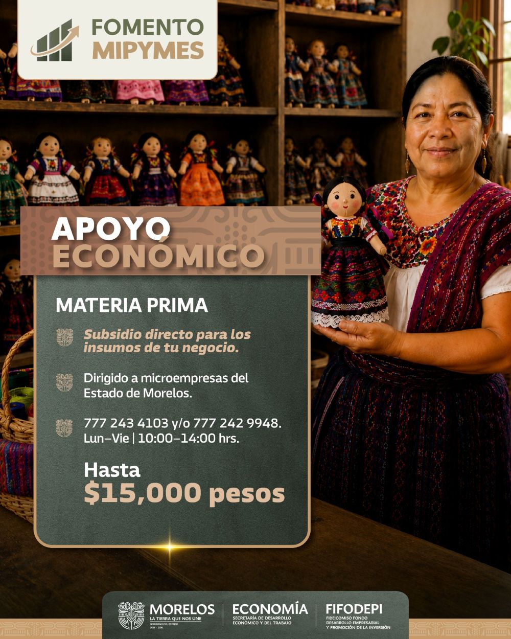 Convoca Gobierno Estatal a MIPYMES Morelenses a solicitar apoyos para la adquisición de materia prima