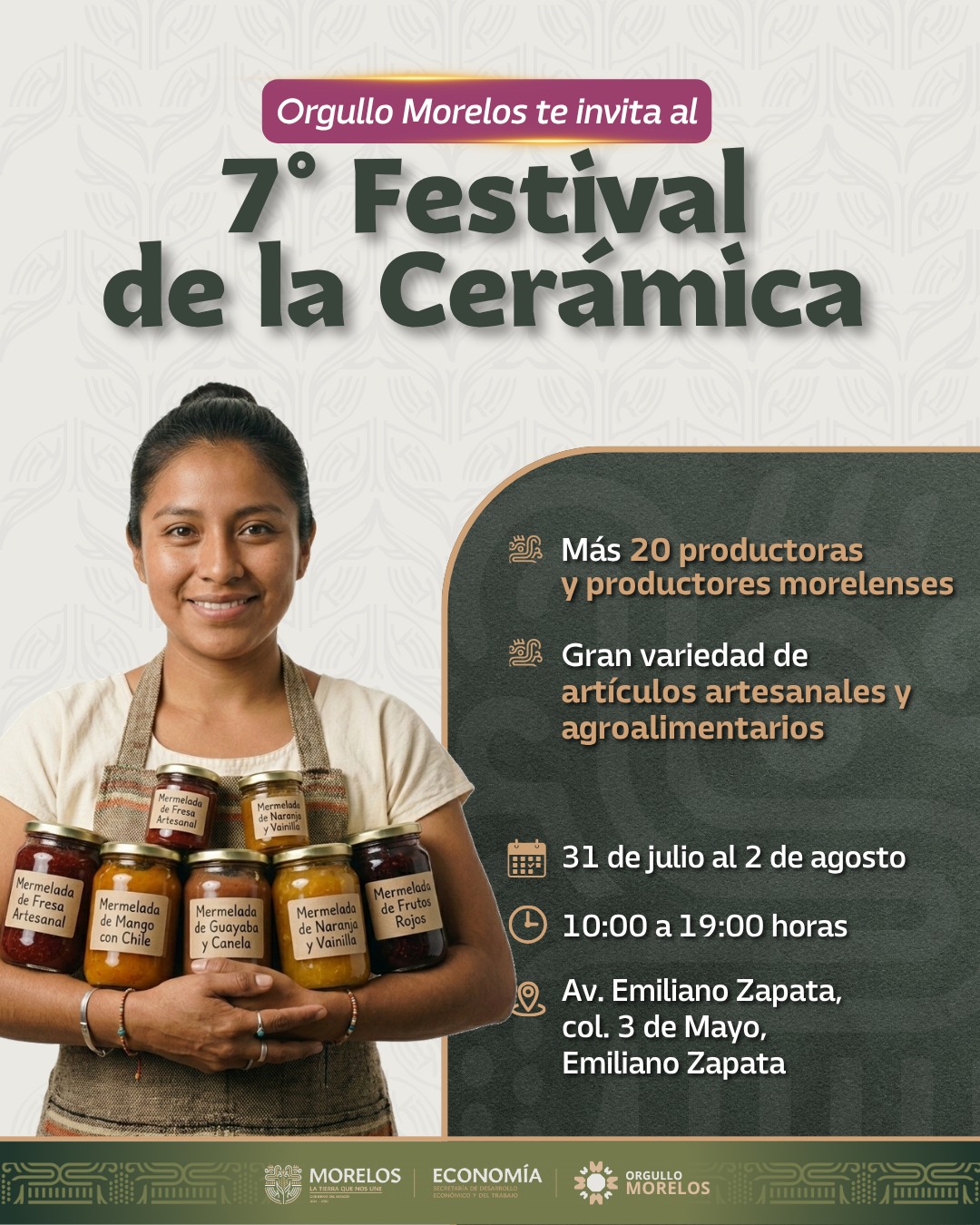  Participará Orgullo Morelos en el 7° Festival de la Cerámica con productos artesanales