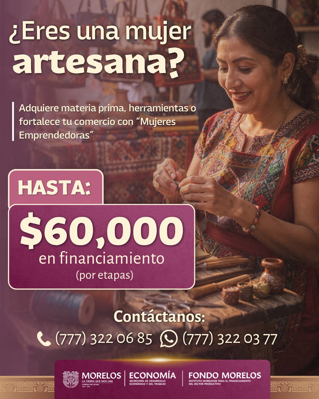 Respalda Gobierno de Morelos el crecimiento de negocios encabezados por mujeres artesanas